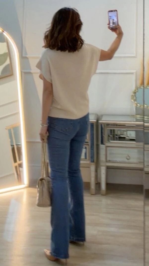 Blusa Tricot Morgana Gola Alta Detalhe Enrolado