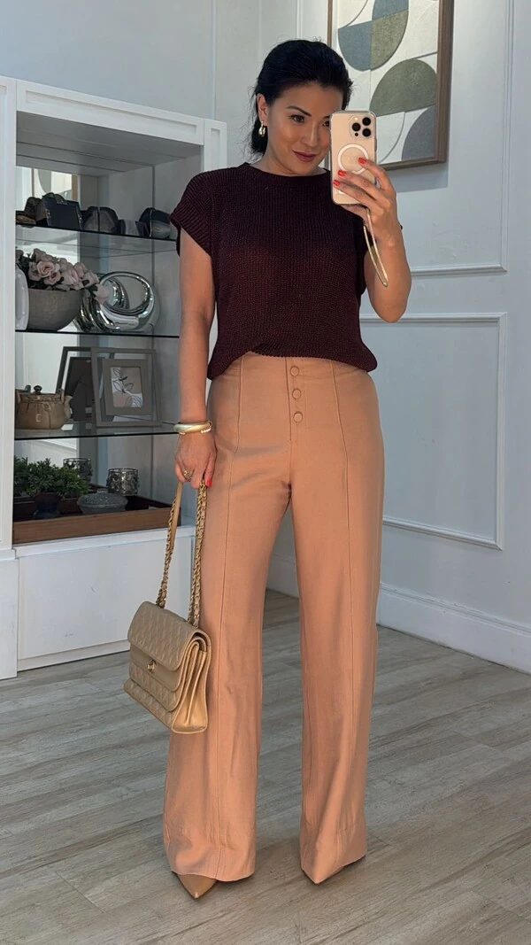 Blusa Ampla Tricot Julie Gola Canoa