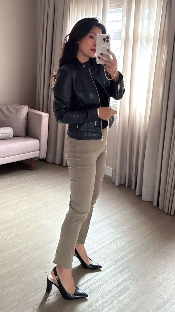 Calça Sarja Skinny Desire Pala Larga Com Elástico