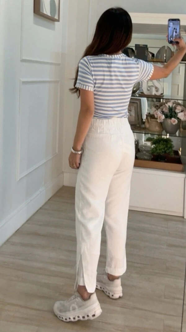 Blusa Malha Listrada Bianca Decote V