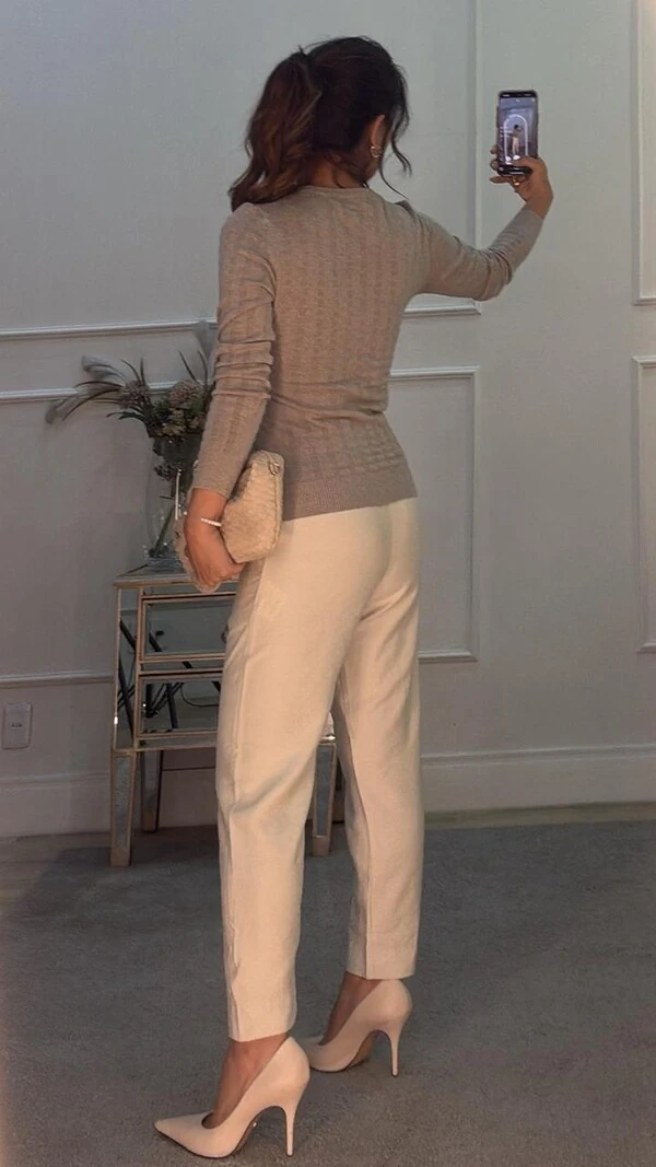 Blusa Tricot Maysa Nervuras Em Formato De Quadrado