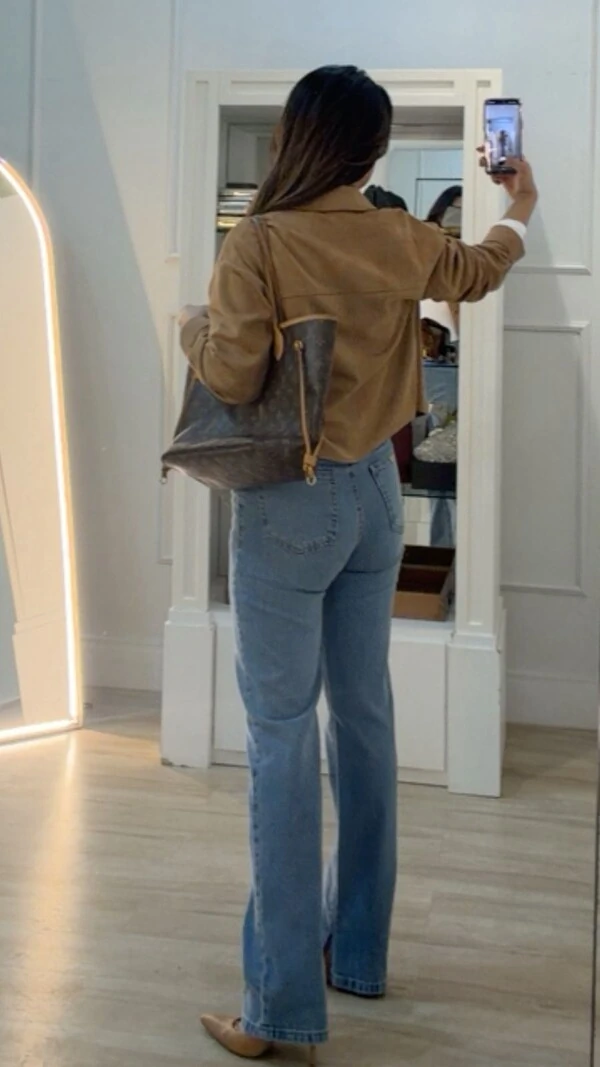 Jaqueta de Suede Luna Com Gola