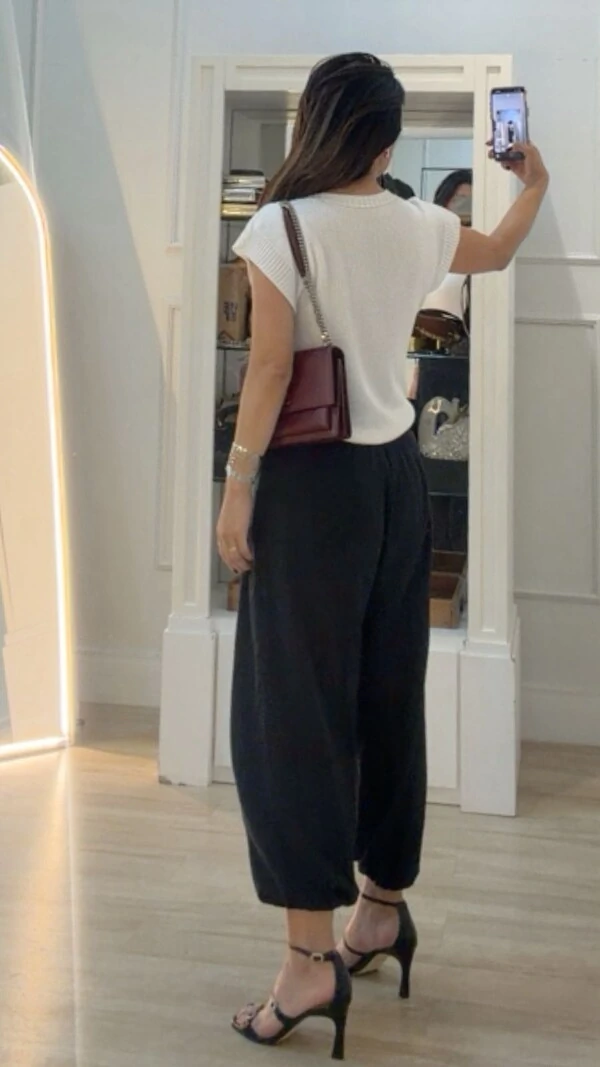 Blusa Ampla Tricot Julie Gola Canoa