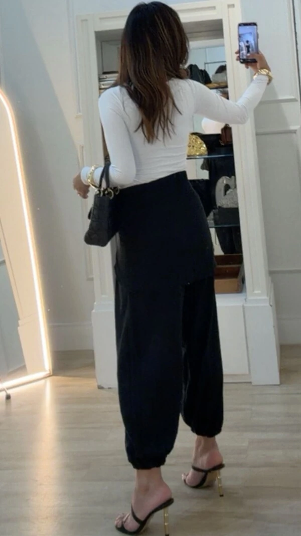 Calça Alladin Pala Larga Jasmine Lenço Com Amarração