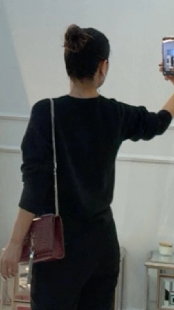 Blusa Tricot Marina Punhos Largos Canelados Detalhe De Botão