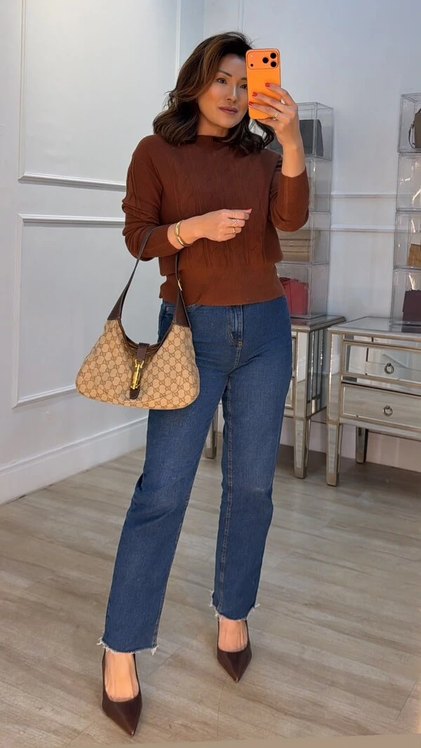 Blusa Tricot Pati Mangas Longas Detalhe Trançado