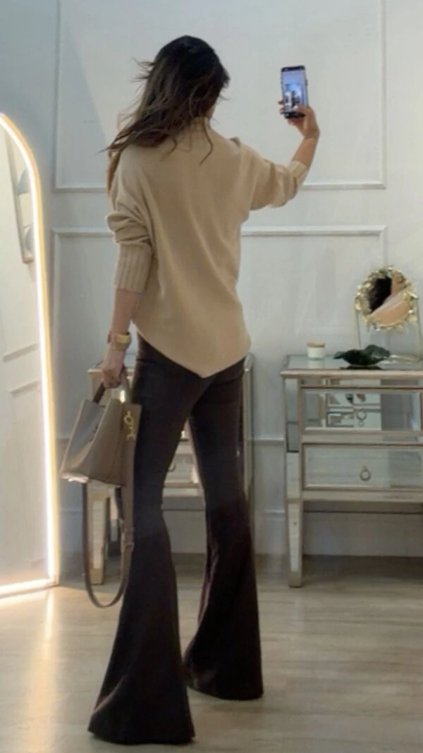 Blusa Poncho tricot Simone Gola Alta