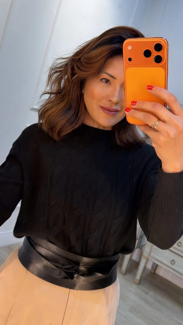Blusa Tricot Pati Mangas Longas Detalhe Trançado