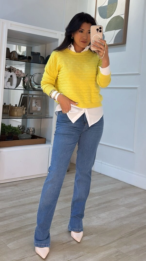 Blusa Tricot Juju Nervuras Horizontais