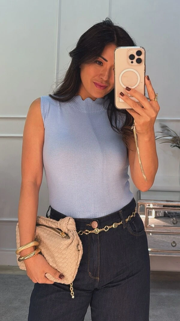 Regata Tricot Pietra Gola E Barrado Nuvem