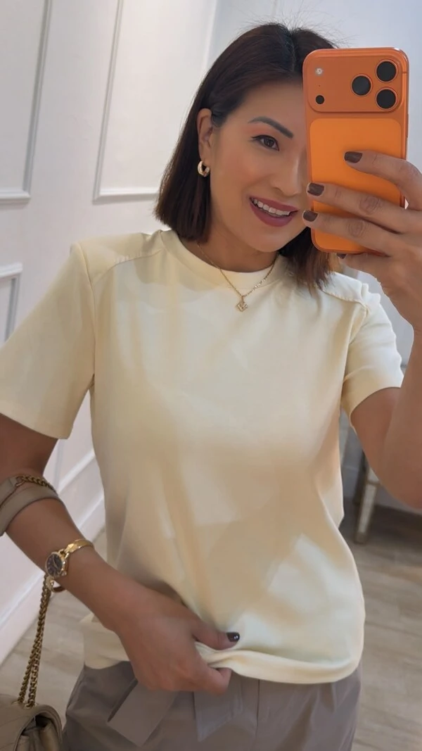 Blusa De Malha Lucy Com Ombreiras