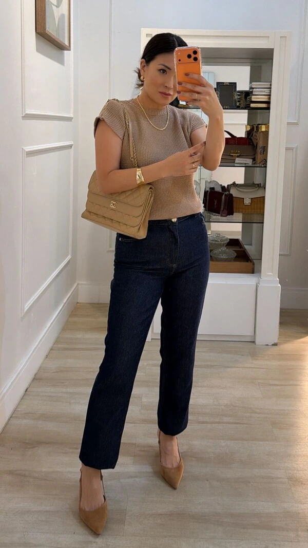 Blusa Ampla Tricot Julie Gola Canoa