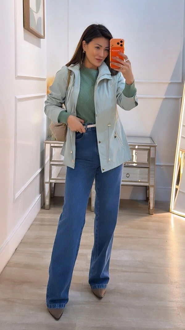 Blusa Tricot Mangas Longas Lívia Losangos Texturizados Frontais