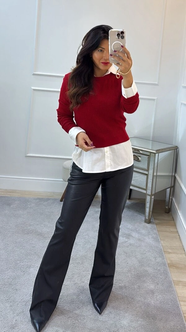 Blusa Tricot Amore Nervuras E Losangos Texturizados