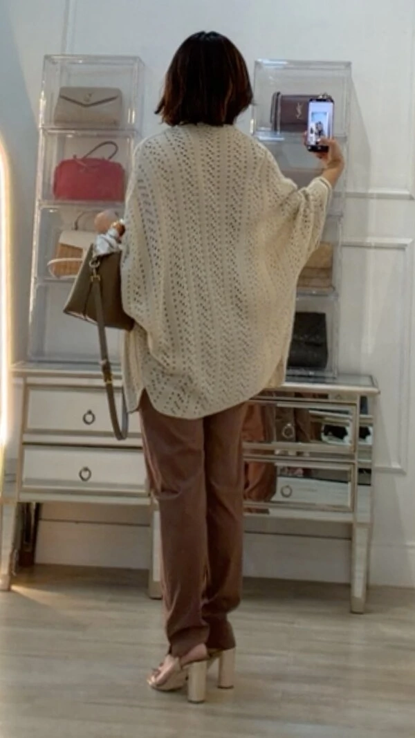 Kimono Tricot Vazado Fabi Mangas 3/4