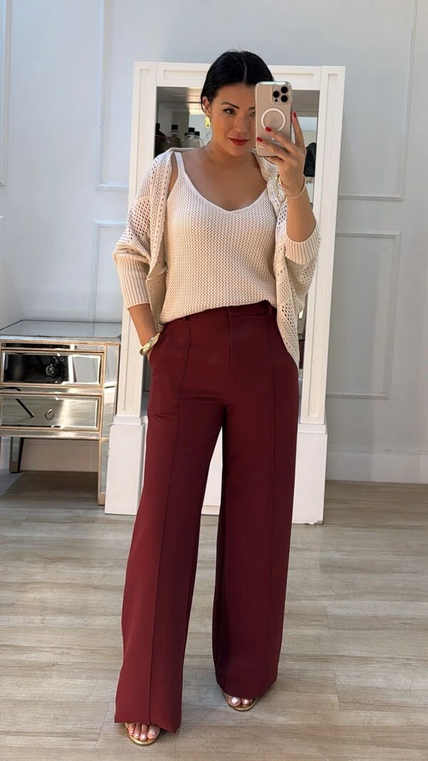 Twin Set Tricot Sheyla Com Entremeios Blusa Regata & Cardigan