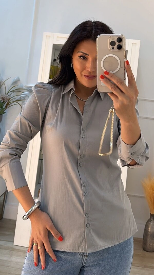 Camisa Tricoline Luísa Mangas Princesa