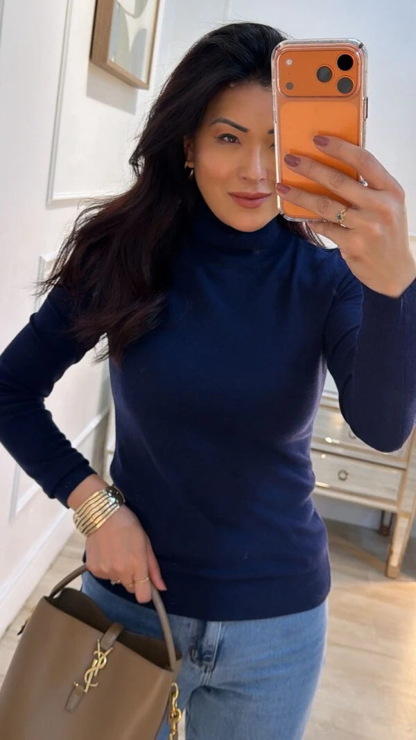 Blusa Tricot Basica Cacharrel Izabelly Nervuras Caneladas Nos Ombros