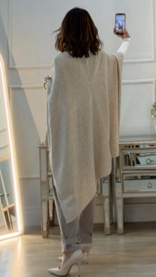 Poncho Tricot Raika Transpasse Frontal