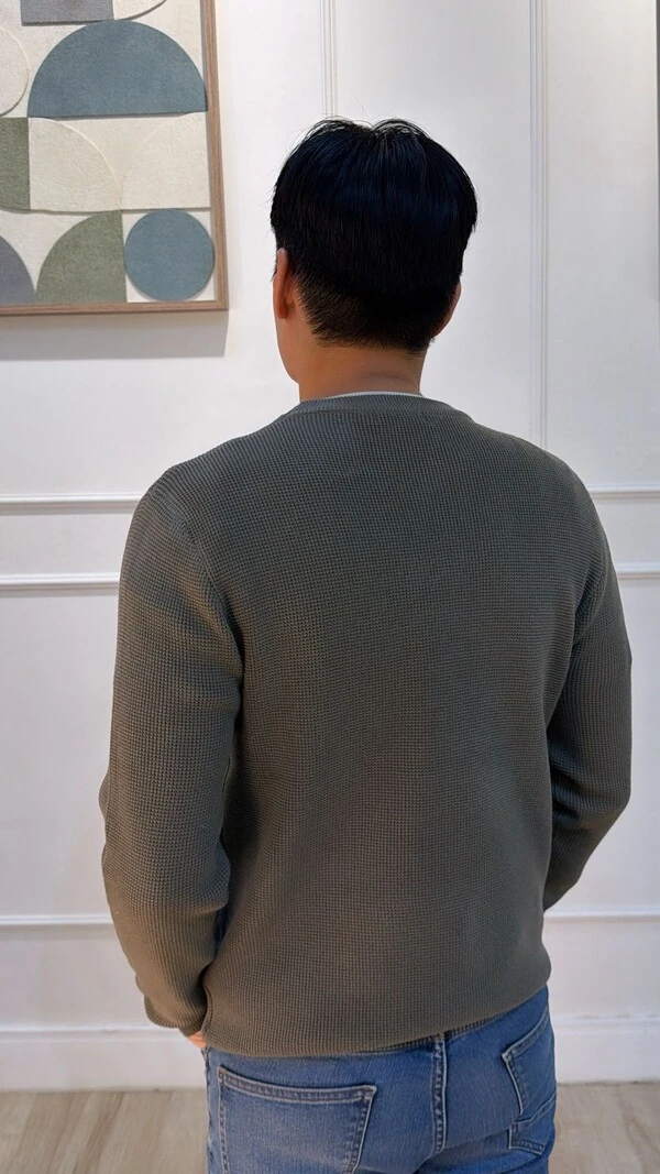 Blusa Tricot Ampla Rodrigo Gola Careca E Mangas Longas