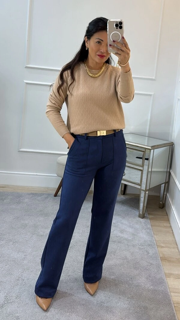 Blusa Tricot Madu Detalhe Canelado E Escamas Frontais