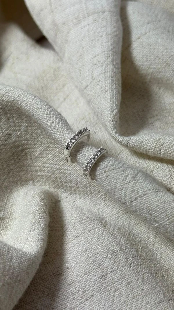 Brinco Pequeno Argola Cravejada