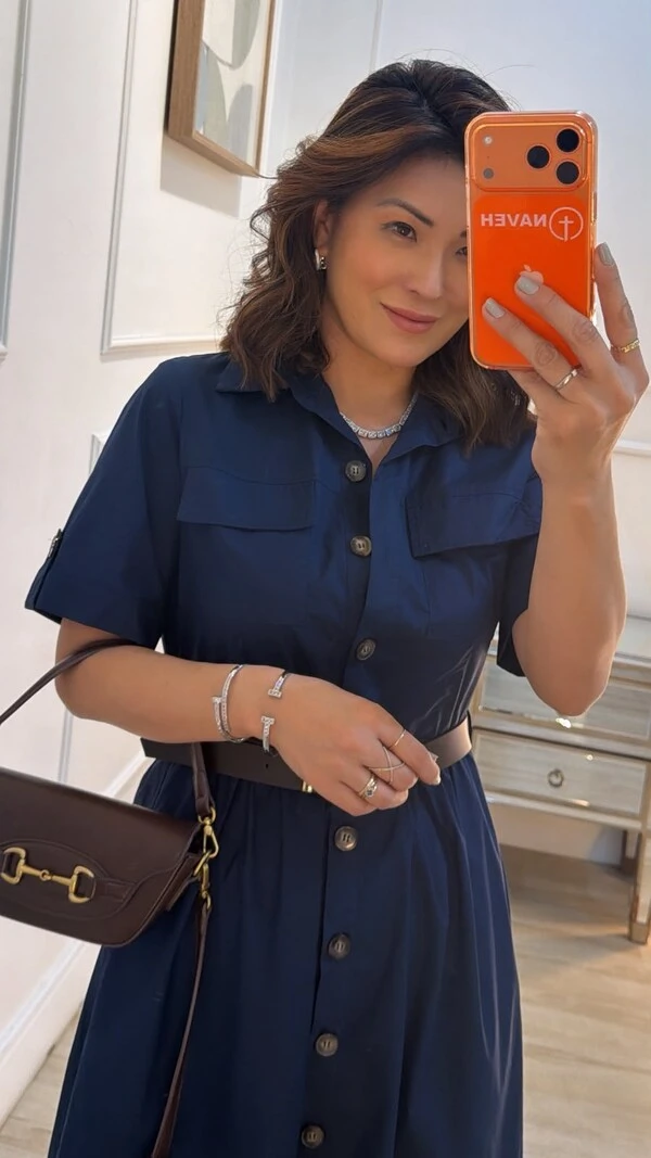 Vestido Chemise Mangas 3/4 Maju Cinto De Couro Eco