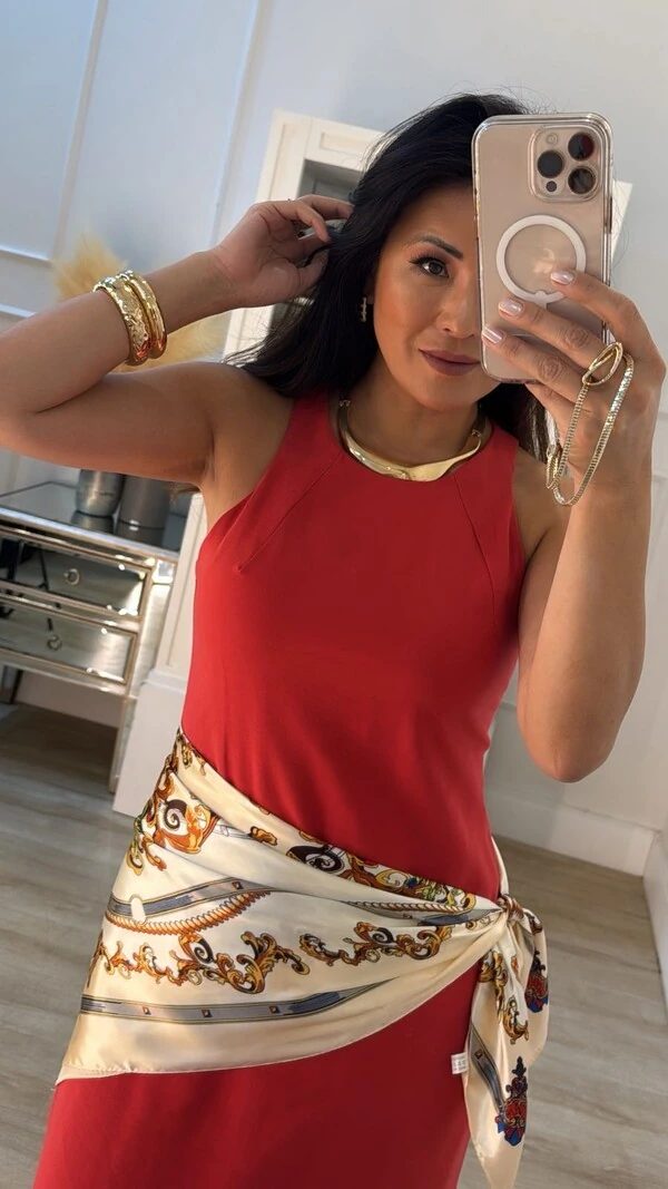 Vestido Longo Cavada Megan Fendas Laterais