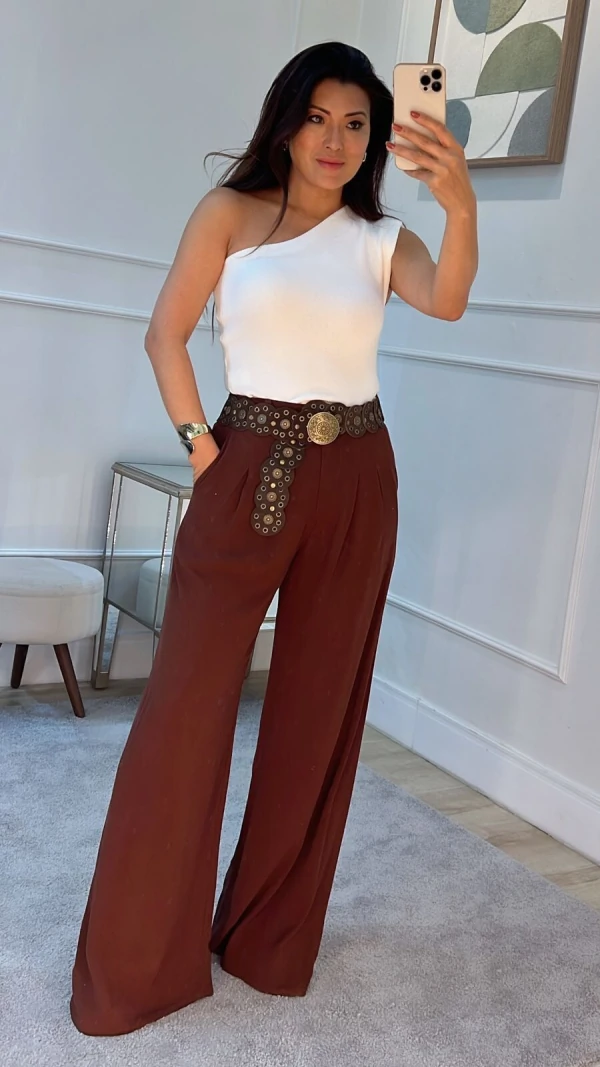 Blusa Tricot Lidiane Ombro Único Muscle