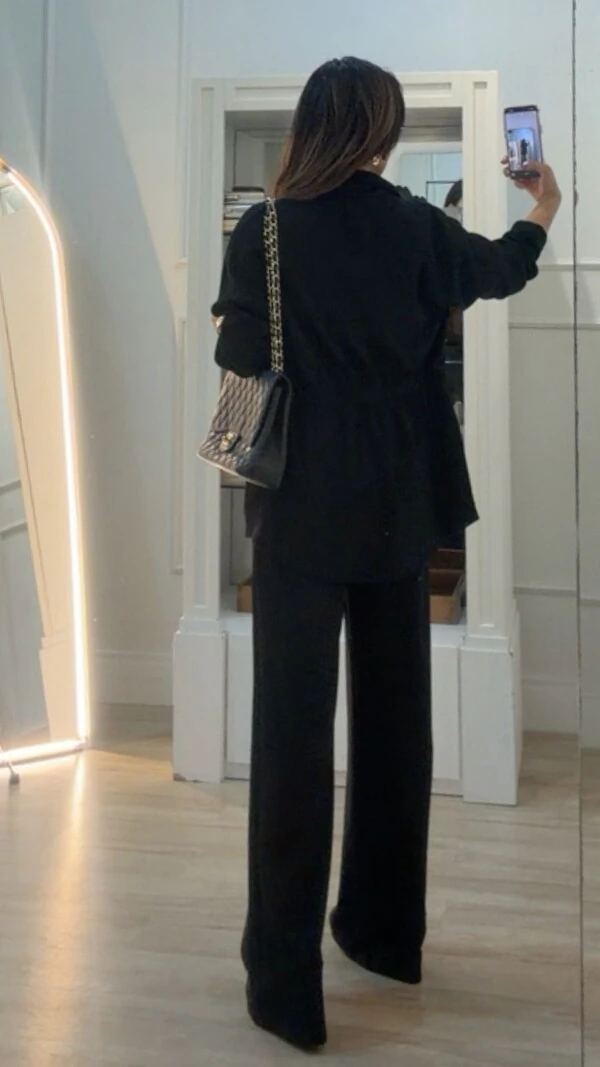 Conjunto Moletom Samira Parka e Calça Pantalona