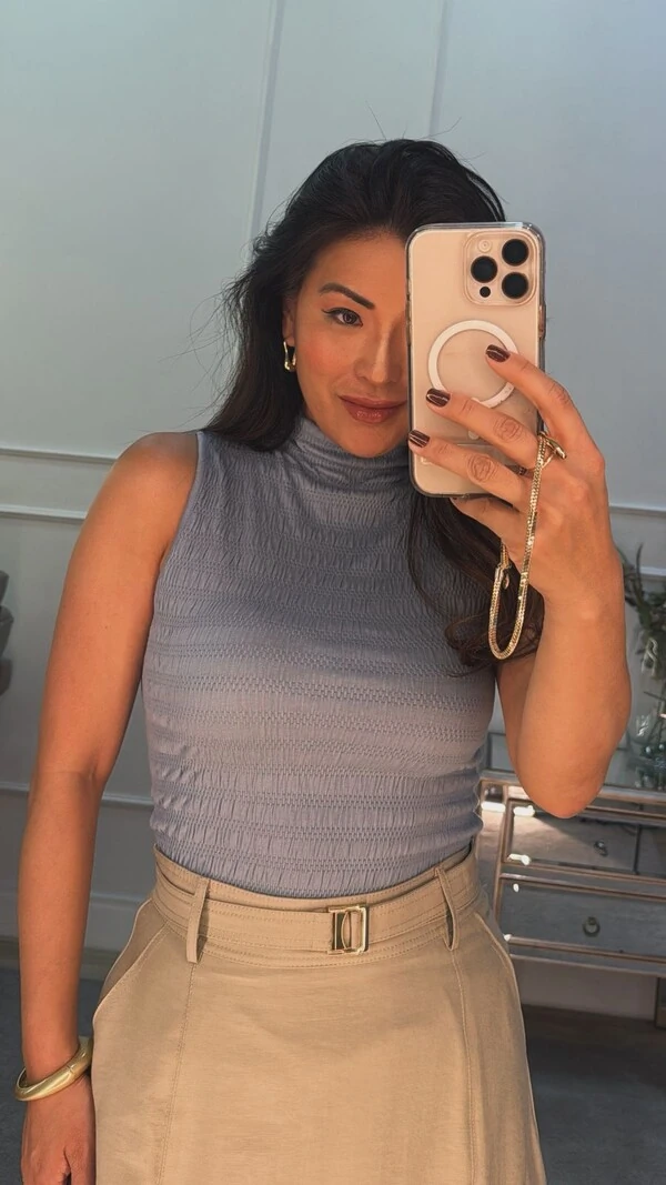 Blusa Regata Lastex Pry Gola Alta