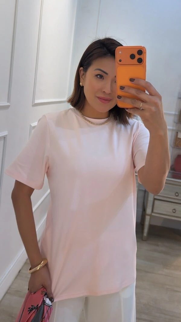 Blusa De Malha Básica Suellen Mangas Curtas