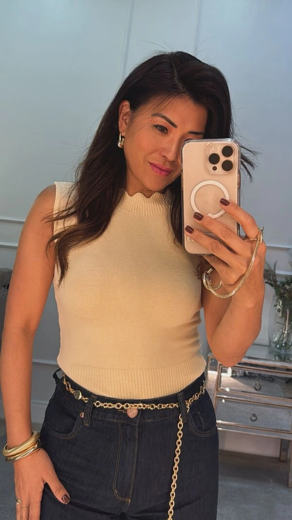 Regata Tricot Pietra Gola E Barrado Nuvem