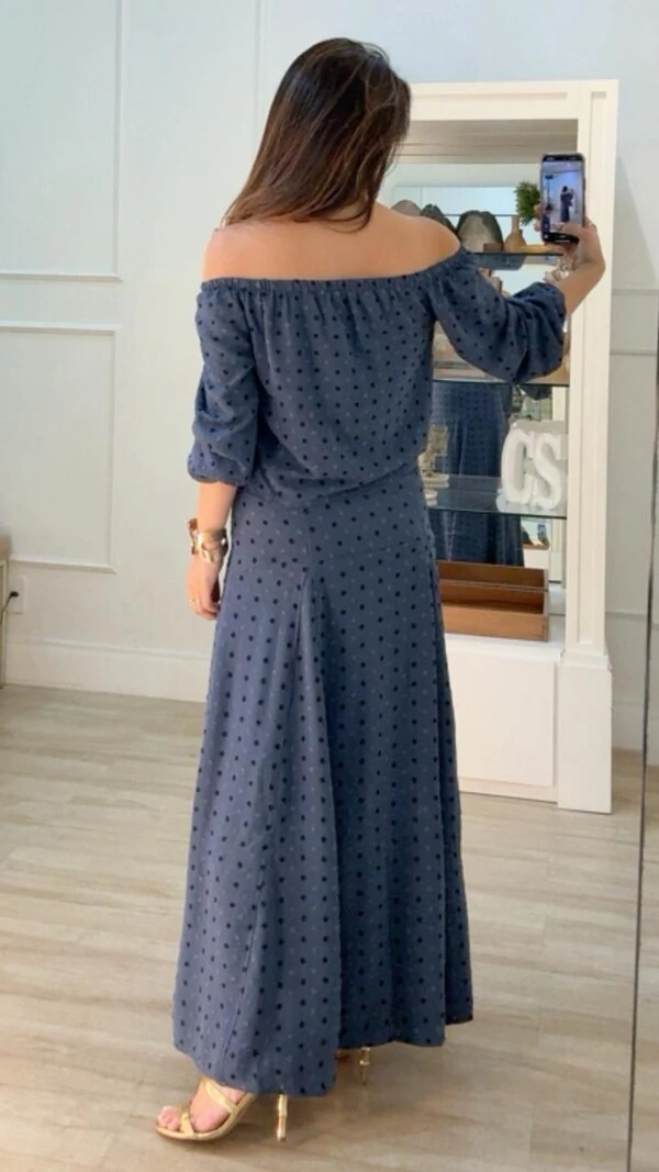 Conjunto Pipoquinha Renata Blusa Ombro À Ombro E Saia