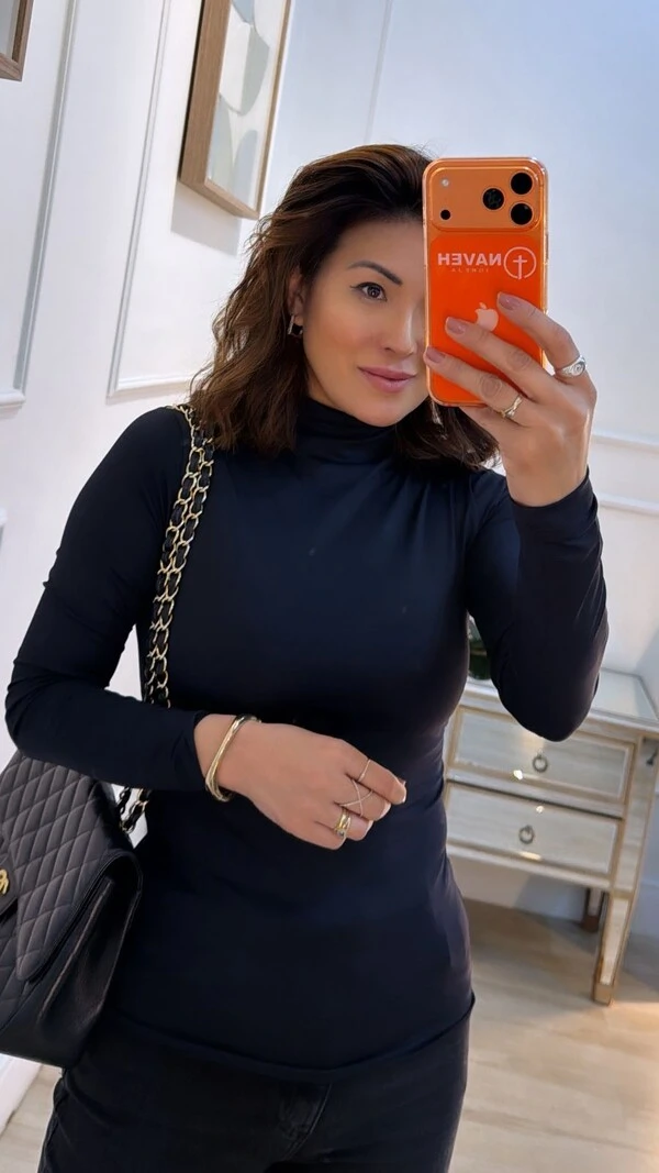 Blusa Cacharrel Suelen Básica Manga Longa Suplex