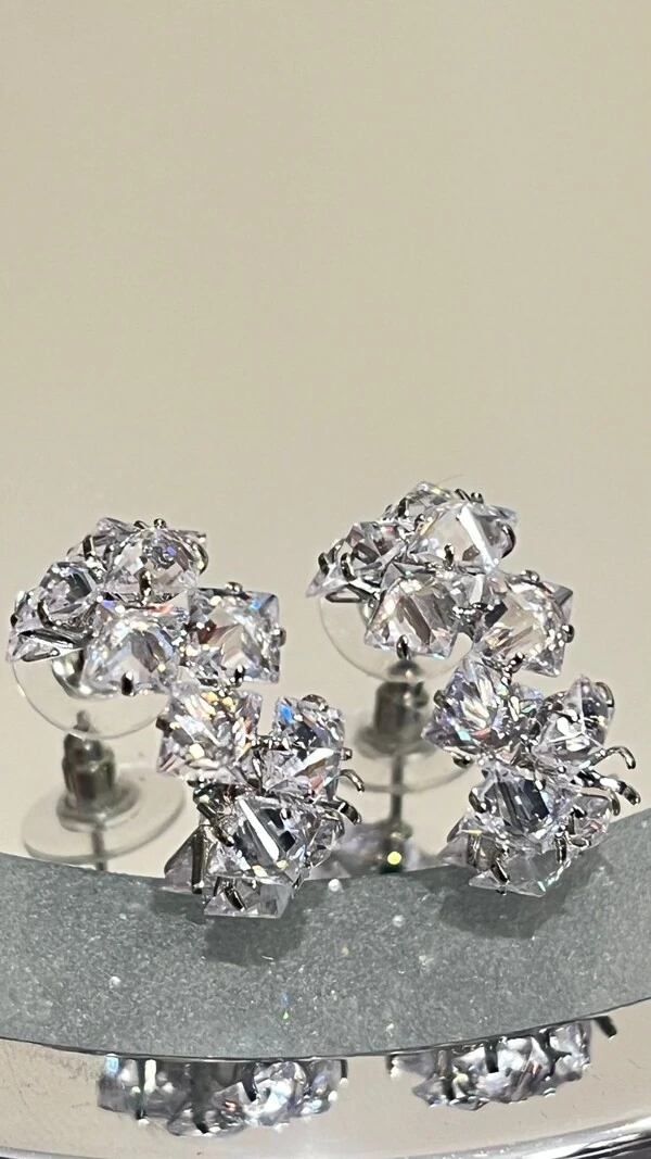 Brinco De Argola Cravejado Em Strass