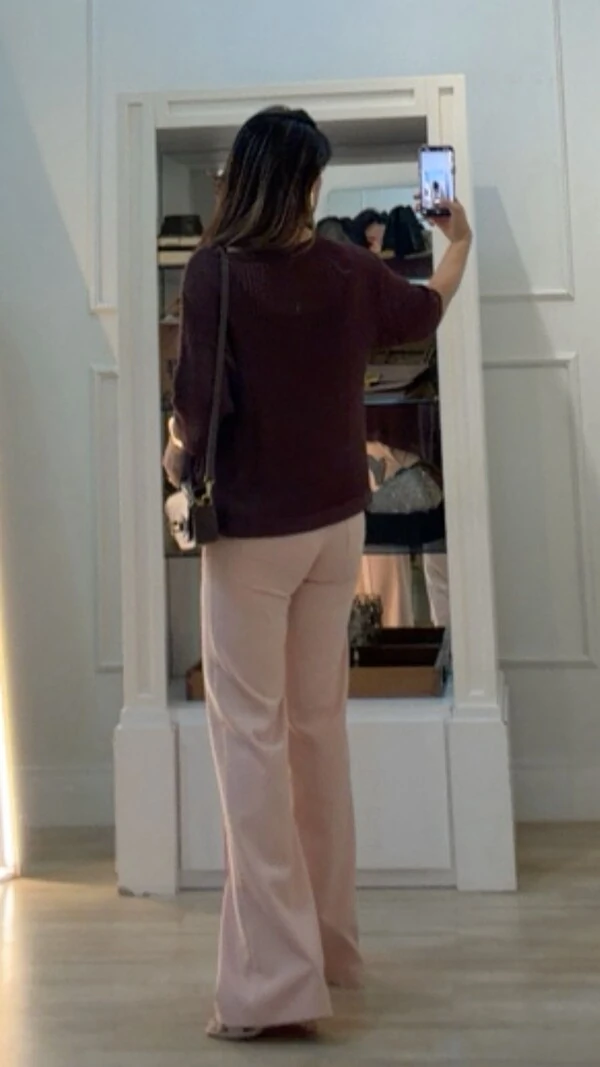 Blusa Ticot Vazado Ampla Catherine Mangas 3/4