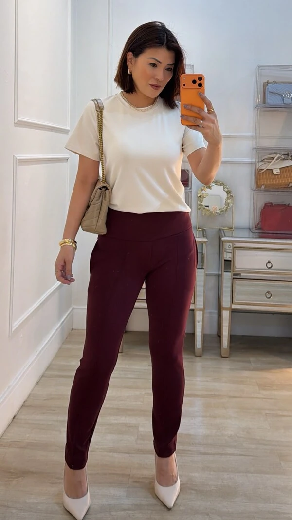 Calça Dafne Pala Larga Texturizada