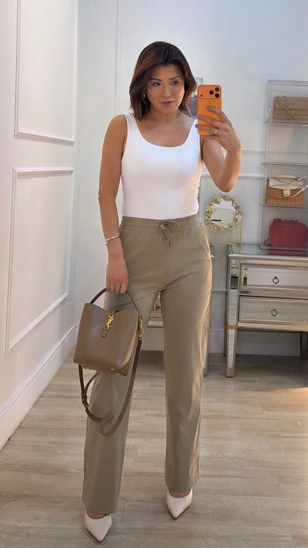 Calça Pantalona Kelly Pala Larga Com Amarração Frontal