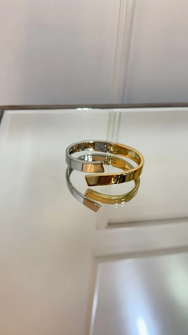 Bracelete Duo Color Transpassado