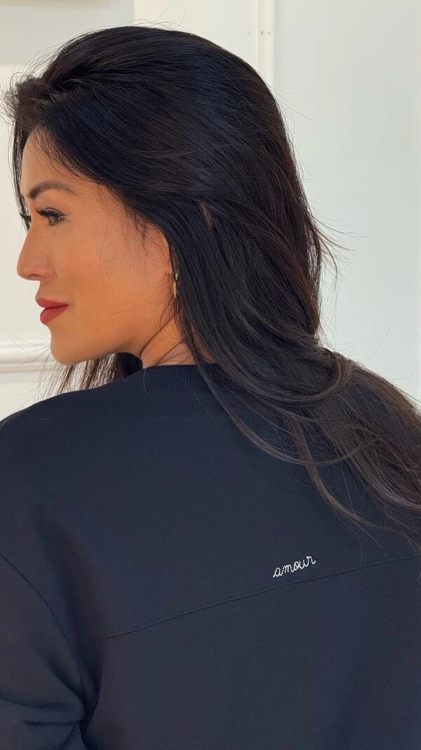 Blusa De Moletom Mangas Longas Isadora Bordado Posterior