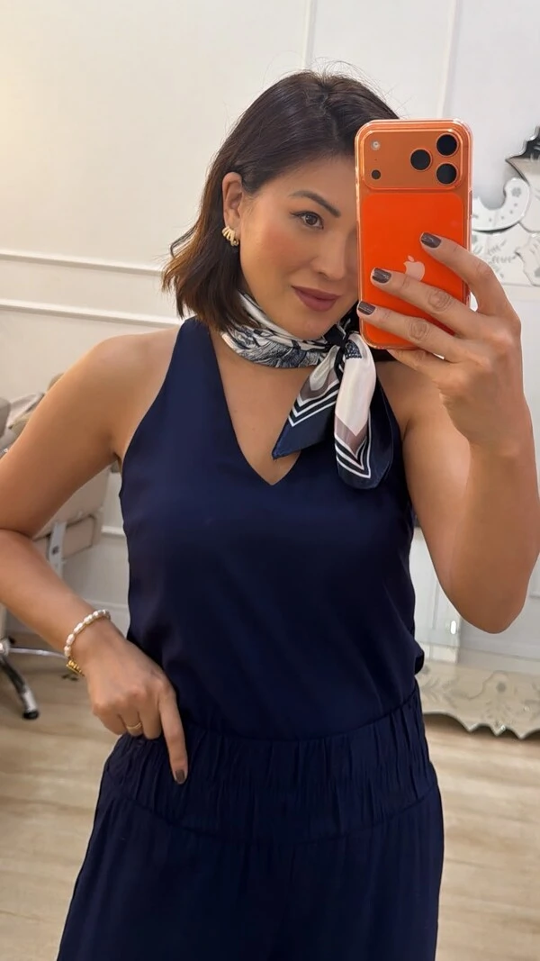 Blusa Regata Viscose Cecilia Decote V