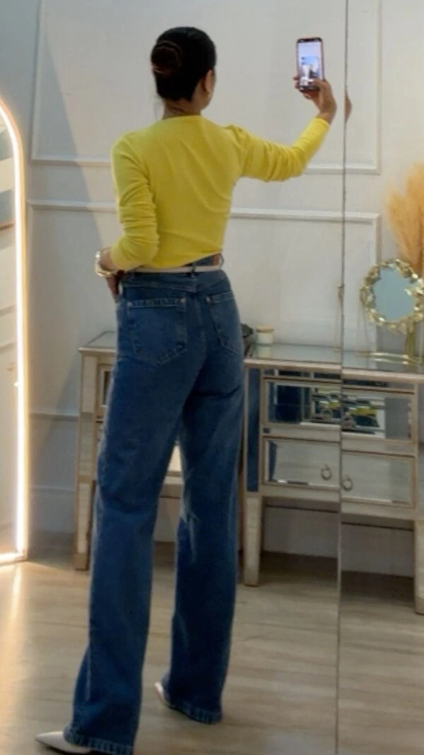 Blusa Tricot Brasil Melinda Punhos Detalhe Dedinho