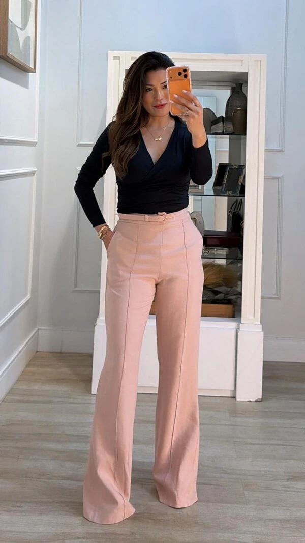 Blusa Cachequer Suplex Mangas Longas Renata Decote V