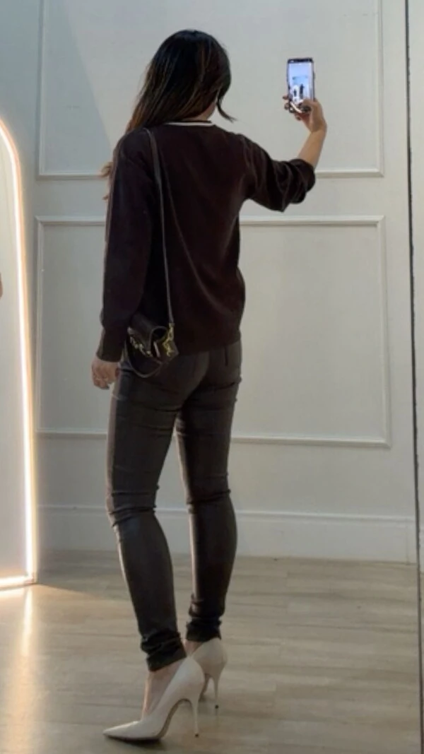 Blusa Tricot Jessica Detalhe Listrado Na Gola