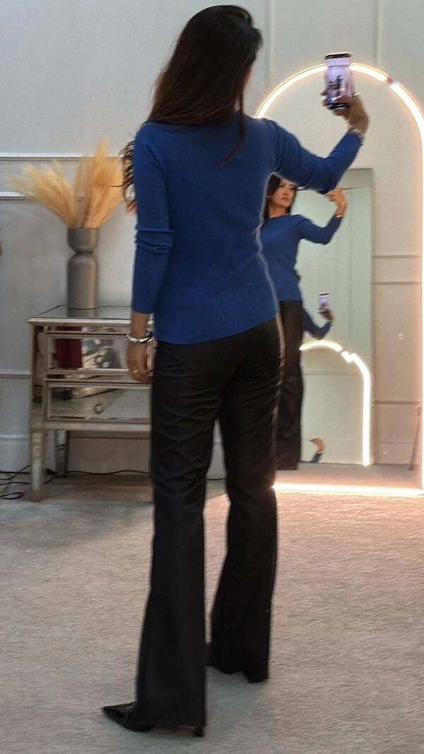Blusa Tricot Canelado Patricia Com Gola Nuvem