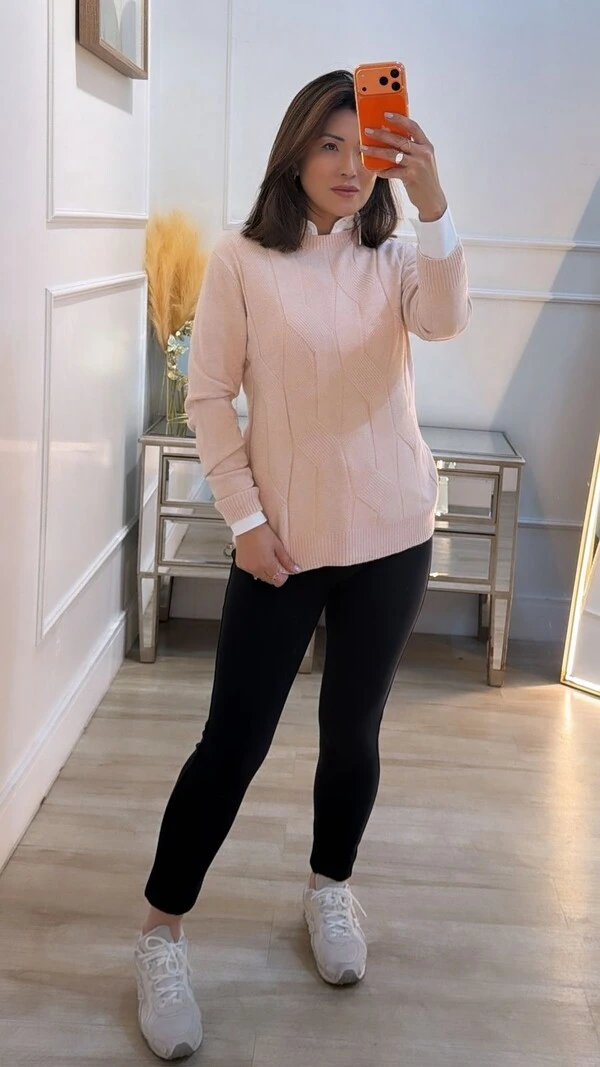 Blusa Tricot Tatiane Com Texturas Entrelaçadas