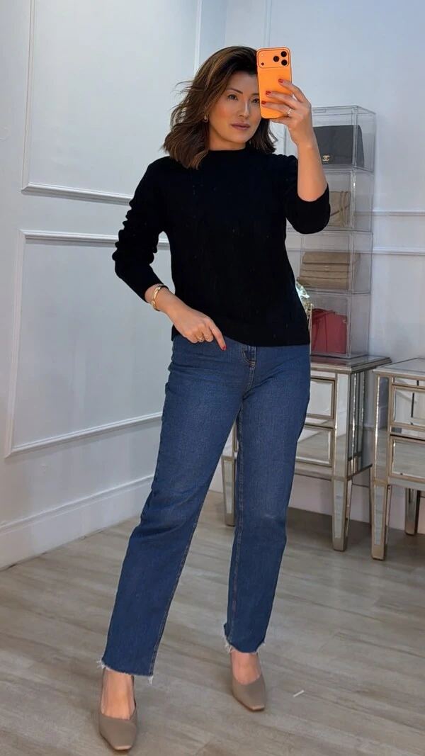 Blusa Tricot Rosangela Trançados Frontais