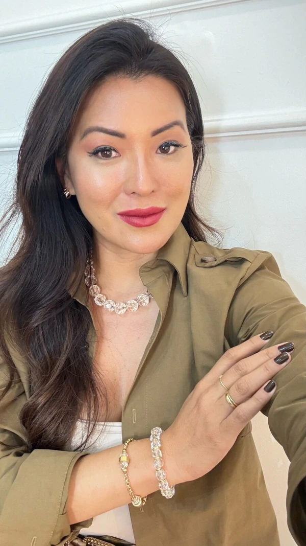 Colar Choker Com Bolotas Em Acrílico Texturizadas
