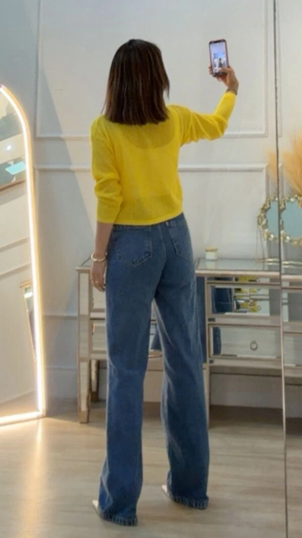 Blusa Tricot Vazada Brasil Amora Mangas Longas